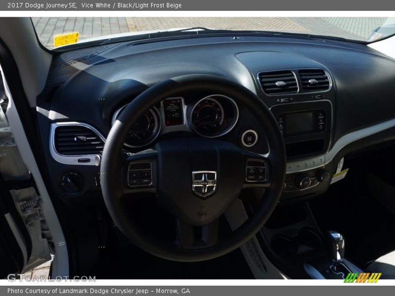 Vice White / Black/Light Frost Beige 2017 Dodge Journey SE