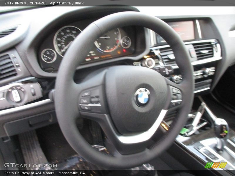 Alpine White / Black 2017 BMW X3 xDrive28i