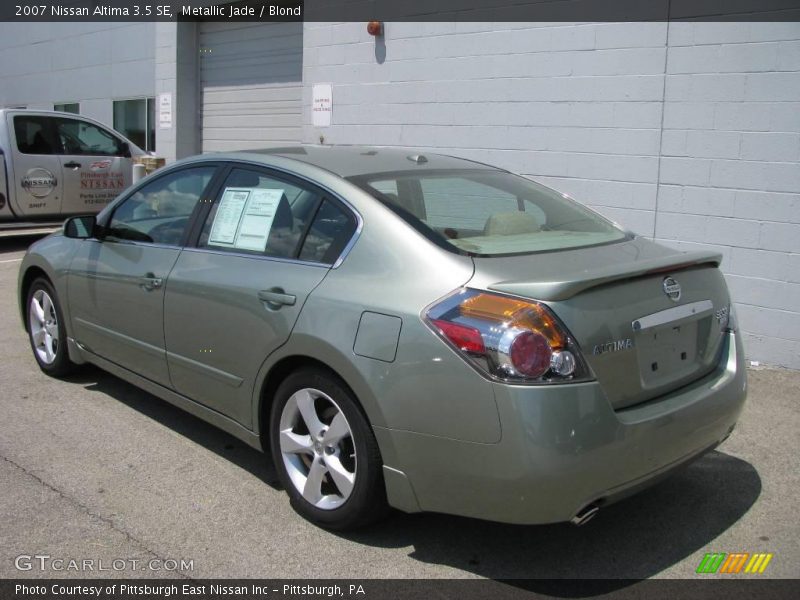 Metallic Jade / Blond 2007 Nissan Altima 3.5 SE