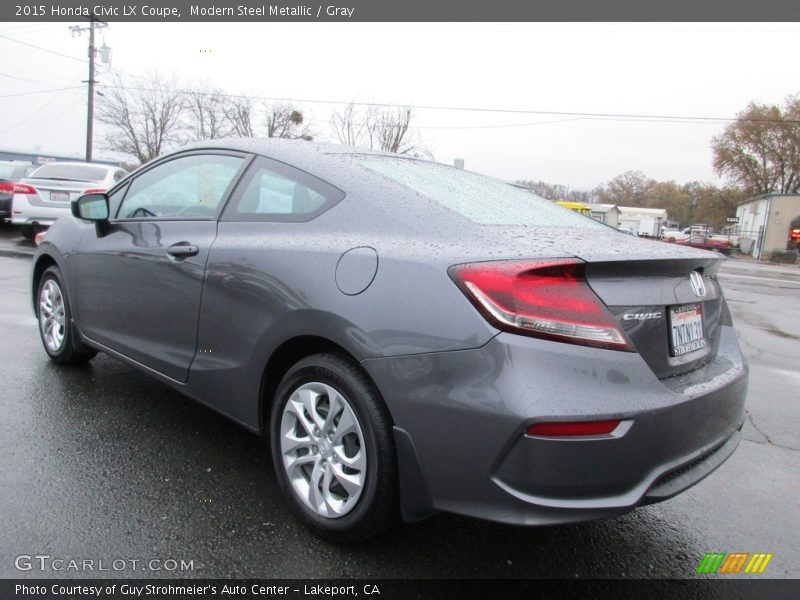 Modern Steel Metallic / Gray 2015 Honda Civic LX Coupe