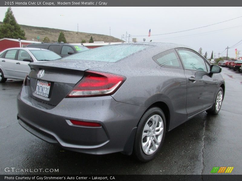 Modern Steel Metallic / Gray 2015 Honda Civic LX Coupe