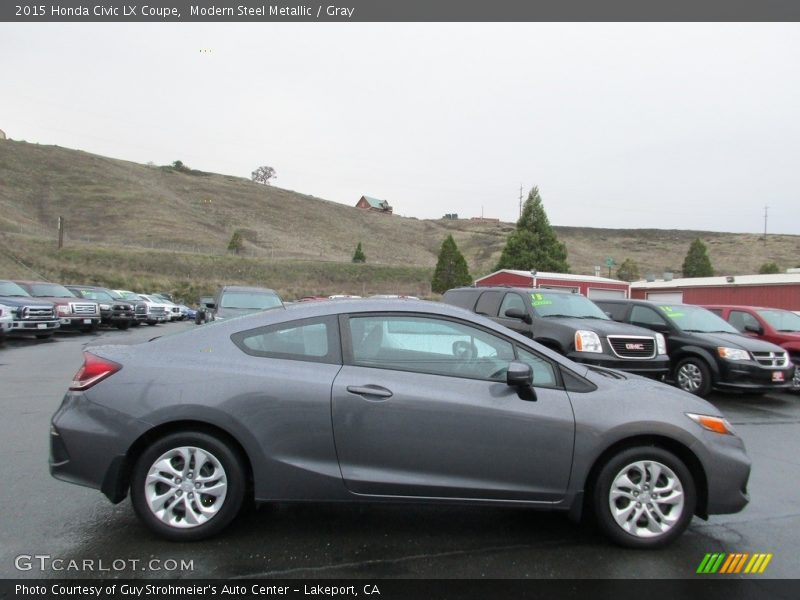 Modern Steel Metallic / Gray 2015 Honda Civic LX Coupe