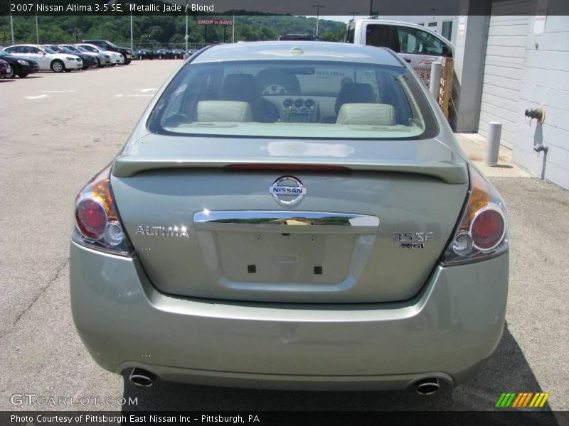Metallic Jade / Blond 2007 Nissan Altima 3.5 SE