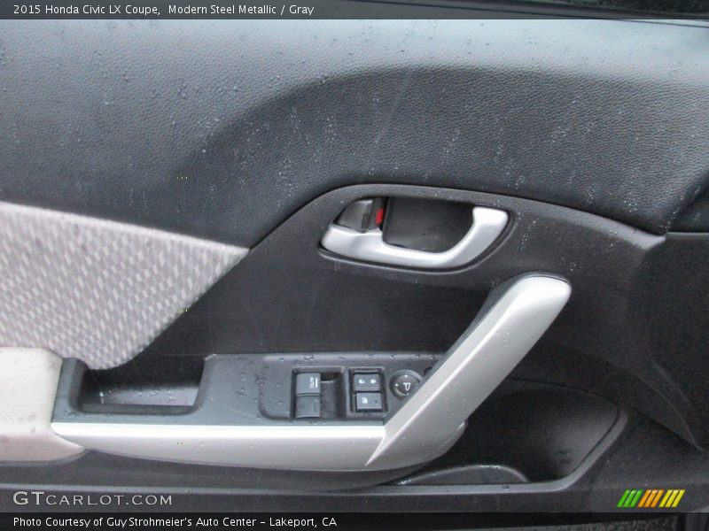 Modern Steel Metallic / Gray 2015 Honda Civic LX Coupe