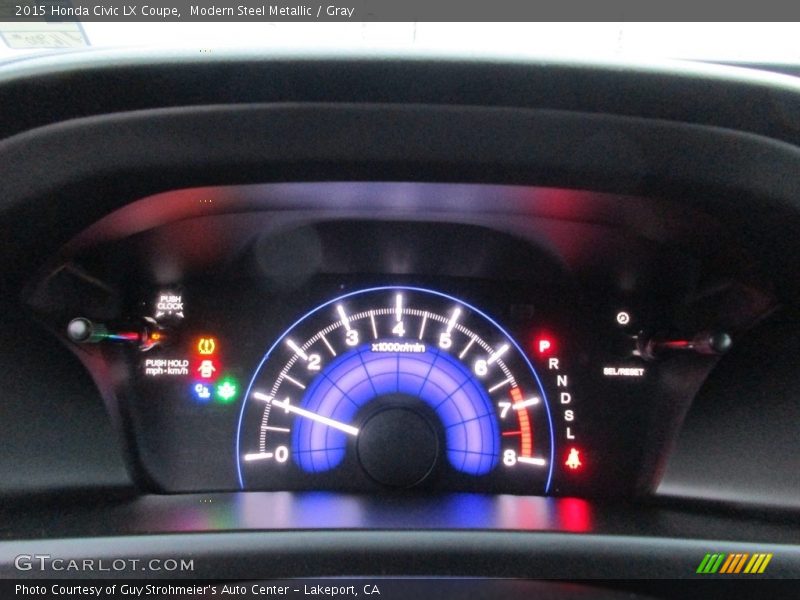 Modern Steel Metallic / Gray 2015 Honda Civic LX Coupe