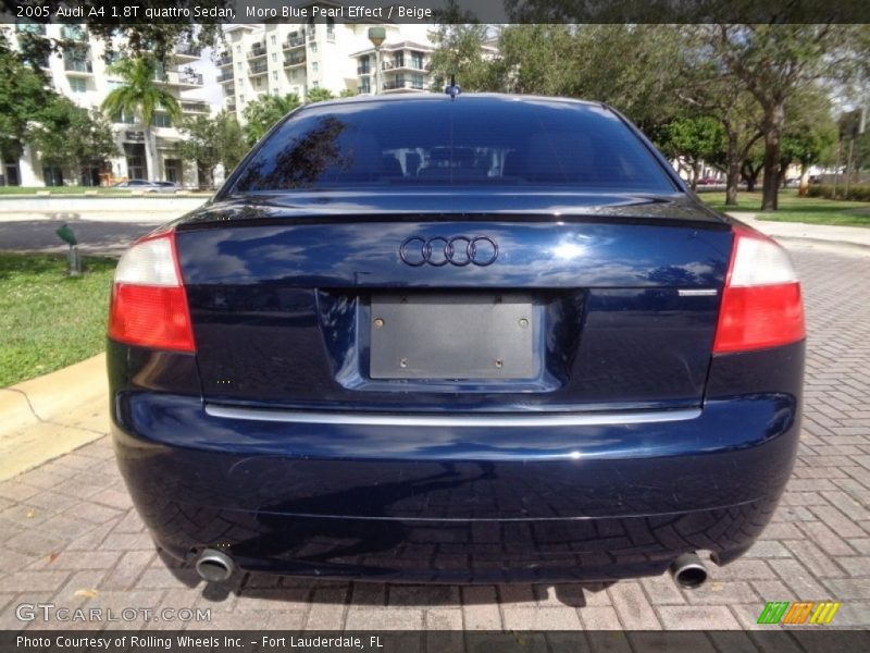 Moro Blue Pearl Effect / Beige 2005 Audi A4 1.8T quattro Sedan