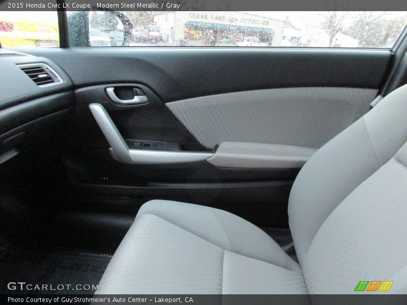Modern Steel Metallic / Gray 2015 Honda Civic LX Coupe