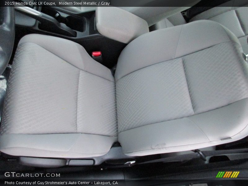Modern Steel Metallic / Gray 2015 Honda Civic LX Coupe