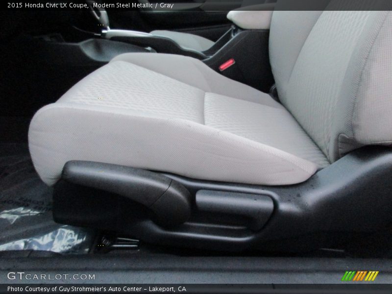 Modern Steel Metallic / Gray 2015 Honda Civic LX Coupe