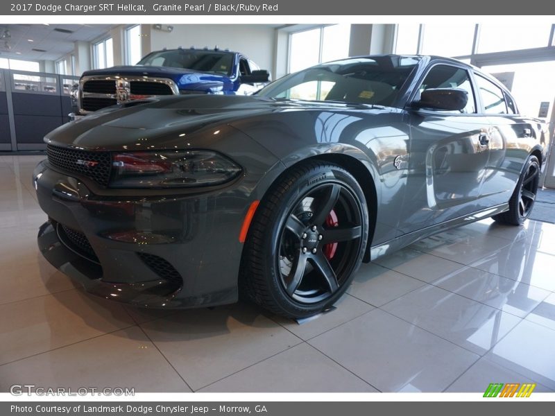 Granite Pearl / Black/Ruby Red 2017 Dodge Charger SRT Hellcat