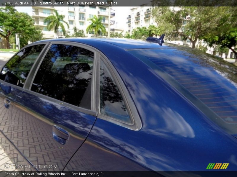 Moro Blue Pearl Effect / Beige 2005 Audi A4 1.8T quattro Sedan