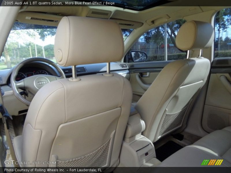 Moro Blue Pearl Effect / Beige 2005 Audi A4 1.8T quattro Sedan