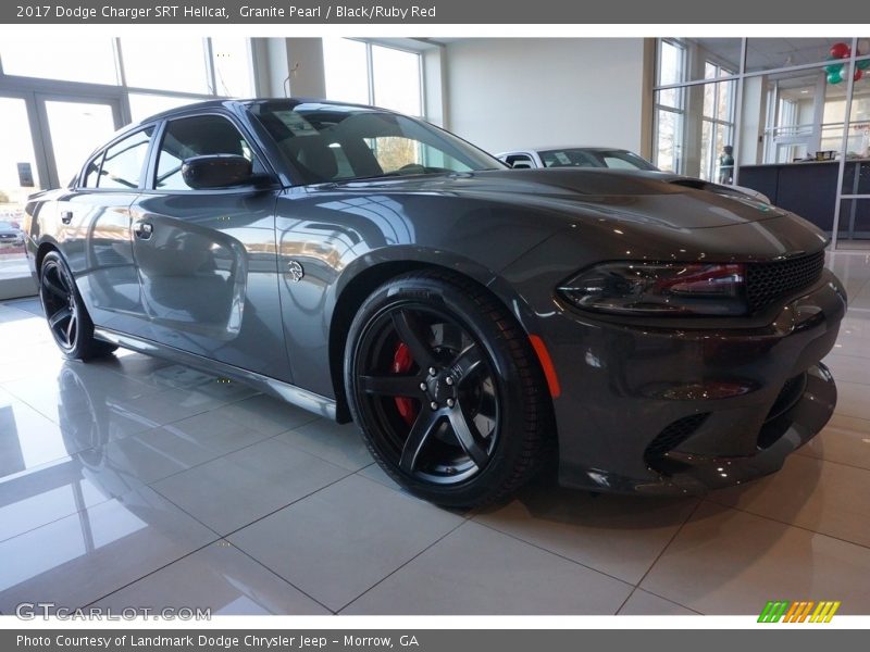 Granite Pearl / Black/Ruby Red 2017 Dodge Charger SRT Hellcat