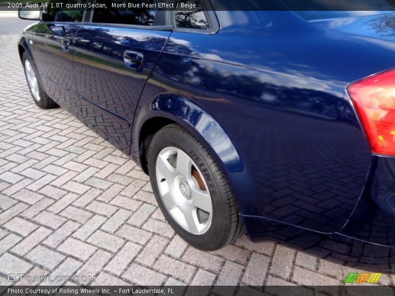 Moro Blue Pearl Effect / Beige 2005 Audi A4 1.8T quattro Sedan