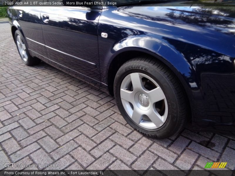 Moro Blue Pearl Effect / Beige 2005 Audi A4 1.8T quattro Sedan