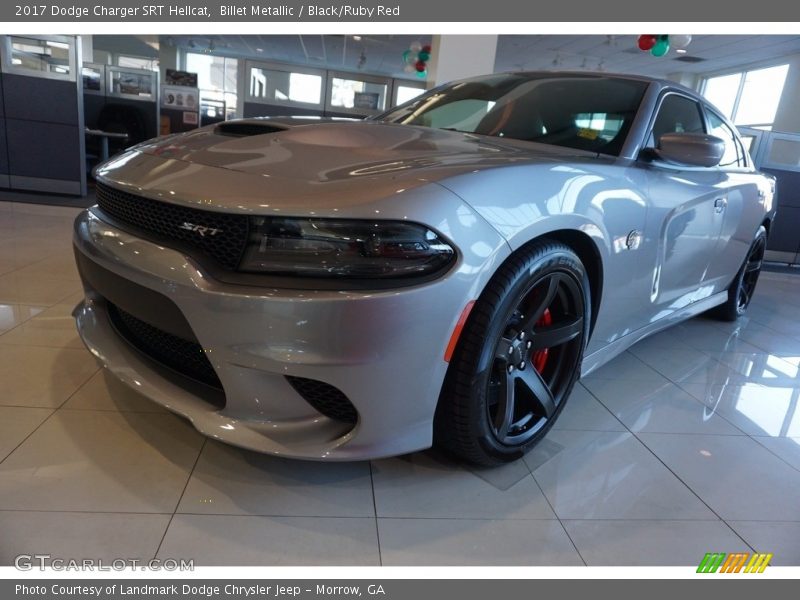 Billet Metallic / Black/Ruby Red 2017 Dodge Charger SRT Hellcat