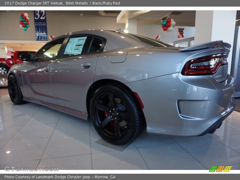 Billet Metallic / Black/Ruby Red 2017 Dodge Charger SRT Hellcat