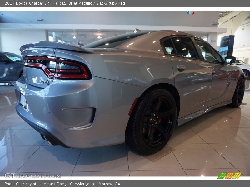 Billet Metallic / Black/Ruby Red 2017 Dodge Charger SRT Hellcat