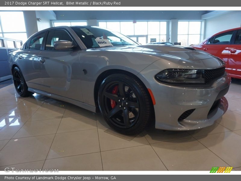 Billet Metallic / Black/Ruby Red 2017 Dodge Charger SRT Hellcat