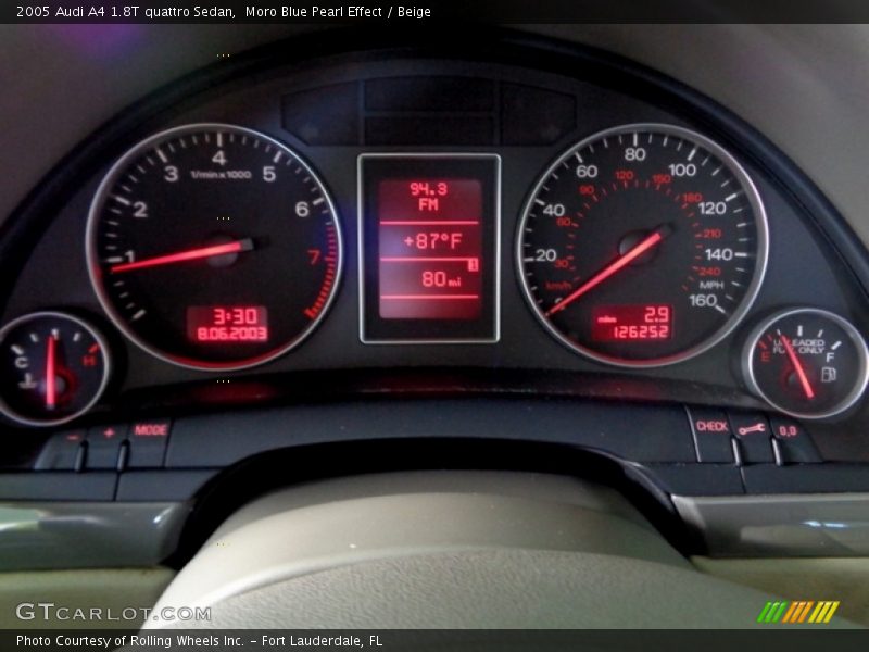 Moro Blue Pearl Effect / Beige 2005 Audi A4 1.8T quattro Sedan