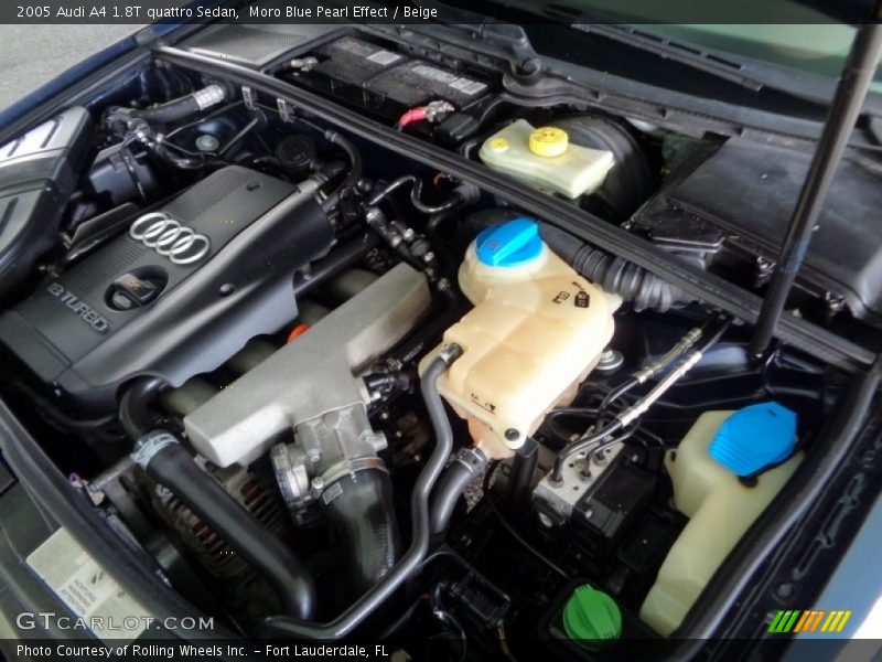 Moro Blue Pearl Effect / Beige 2005 Audi A4 1.8T quattro Sedan