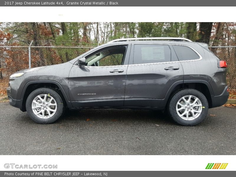 Granite Crystal Metallic / Black 2017 Jeep Cherokee Latitude 4x4