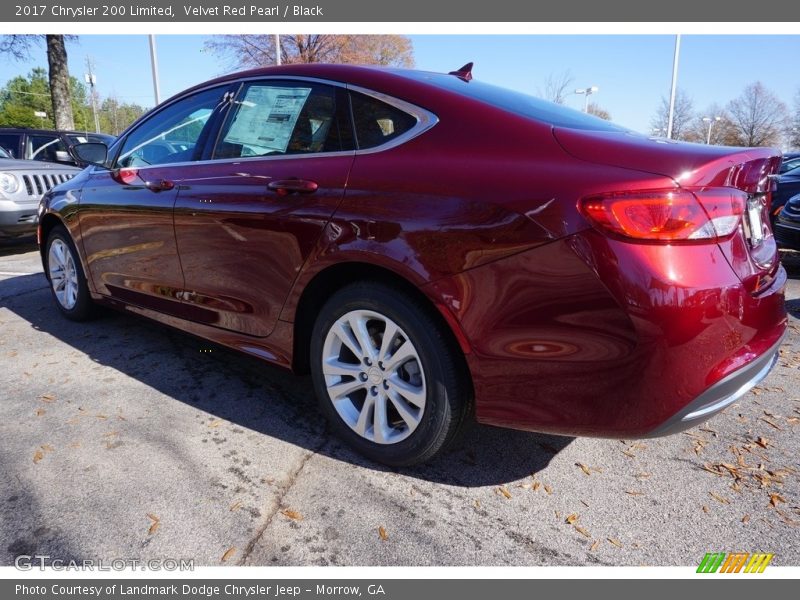 Velvet Red Pearl / Black 2017 Chrysler 200 Limited