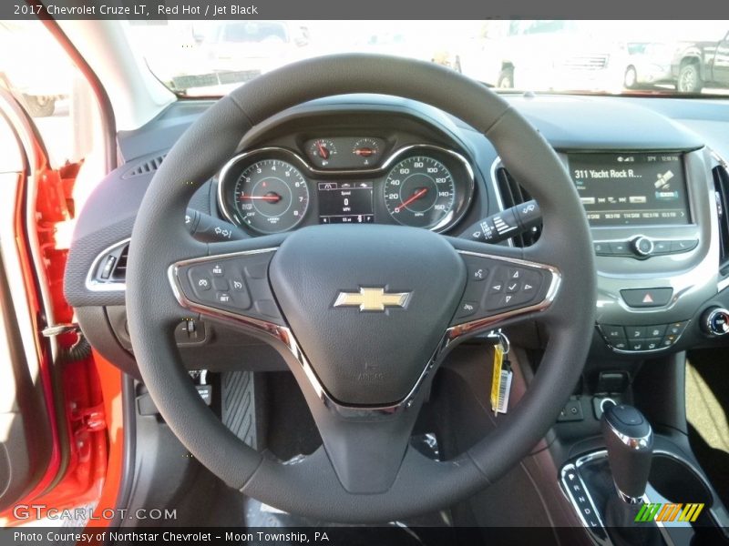 Red Hot / Jet Black 2017 Chevrolet Cruze LT