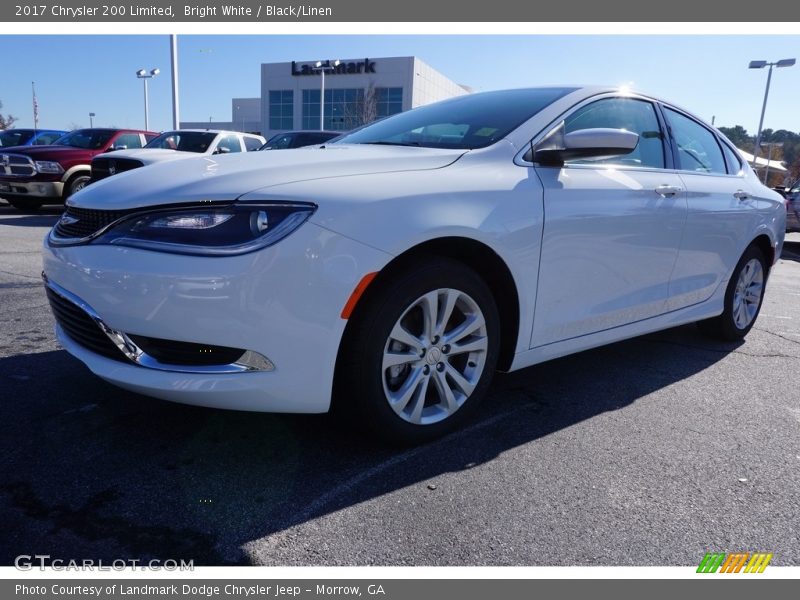 Bright White / Black/Linen 2017 Chrysler 200 Limited