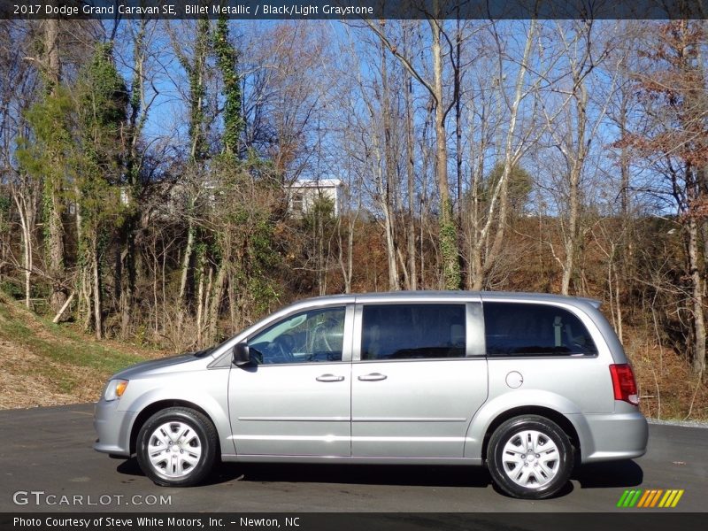 Billet Metallic / Black/Light Graystone 2017 Dodge Grand Caravan SE