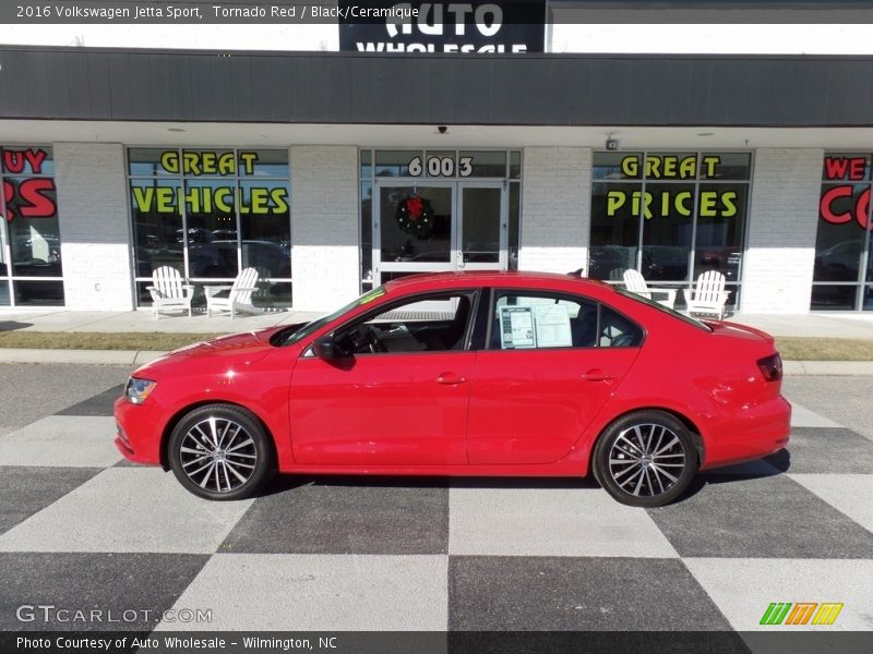 Tornado Red / Black/Ceramique 2016 Volkswagen Jetta Sport