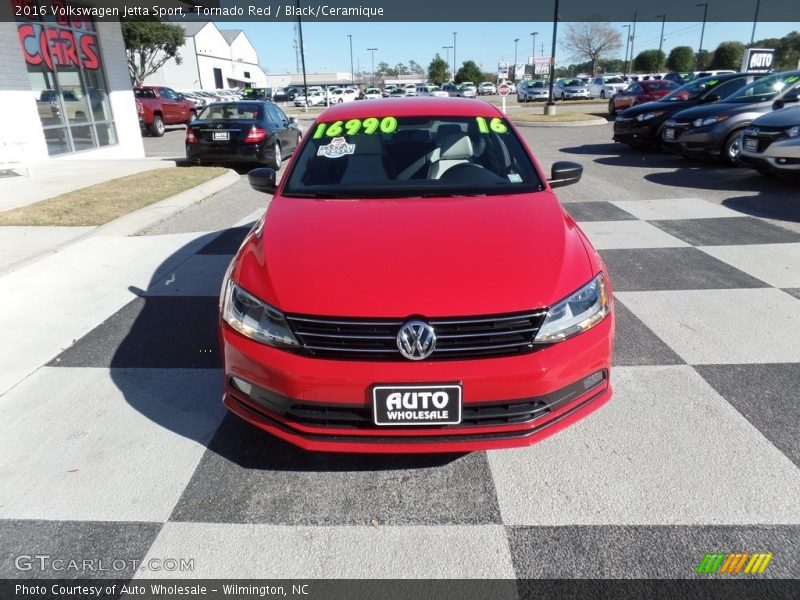 Tornado Red / Black/Ceramique 2016 Volkswagen Jetta Sport