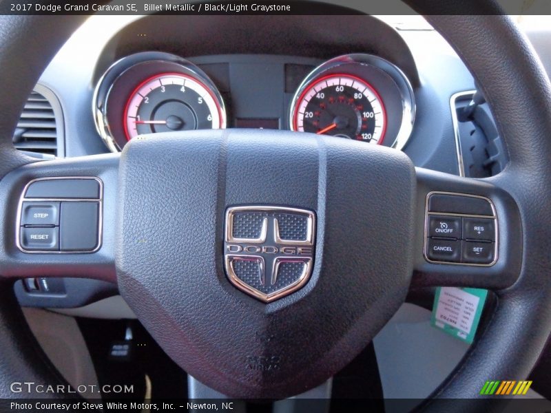 Billet Metallic / Black/Light Graystone 2017 Dodge Grand Caravan SE