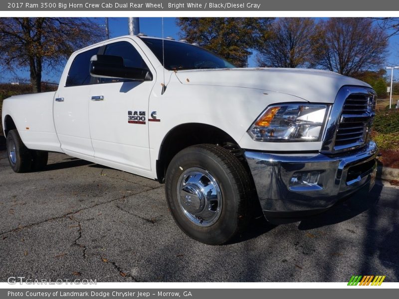 Bright White / Black/Diesel Gray 2017 Ram 3500 Big Horn Crew Cab Dual Rear Wheel