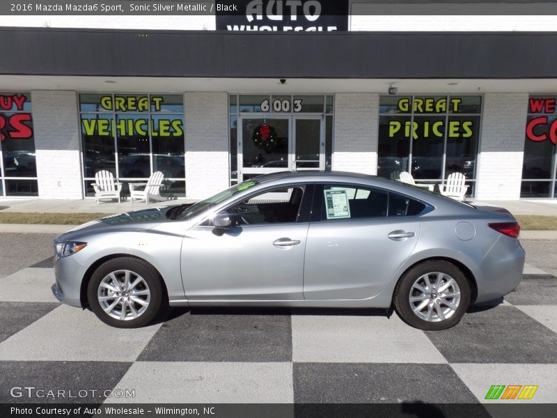 Sonic Silver Metallic / Black 2016 Mazda Mazda6 Sport