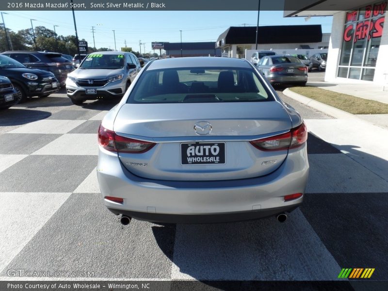 Sonic Silver Metallic / Black 2016 Mazda Mazda6 Sport
