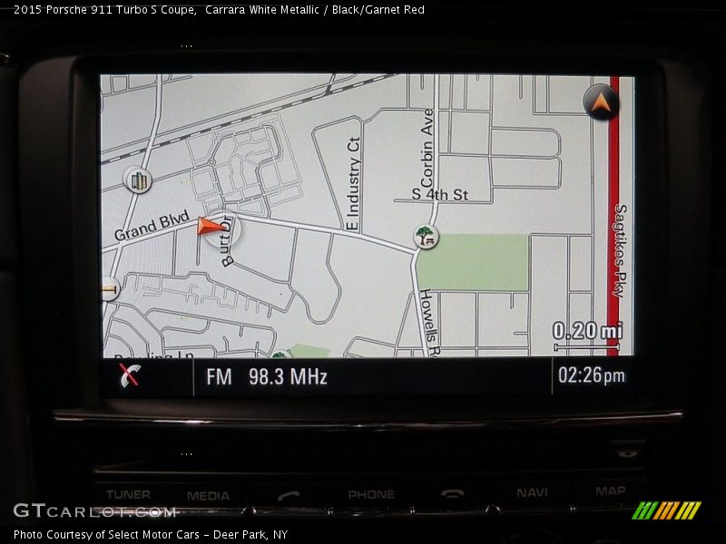 Navigation of 2015 911 Turbo S Coupe