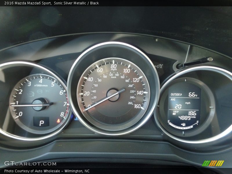 Sonic Silver Metallic / Black 2016 Mazda Mazda6 Sport