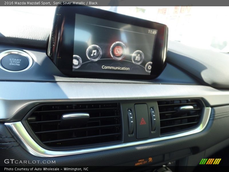 Sonic Silver Metallic / Black 2016 Mazda Mazda6 Sport