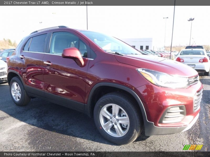 Crimson Metallic / Jet Black 2017 Chevrolet Trax LT AWD