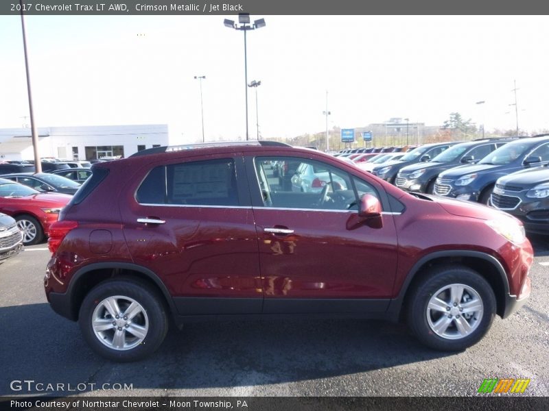 Crimson Metallic / Jet Black 2017 Chevrolet Trax LT AWD