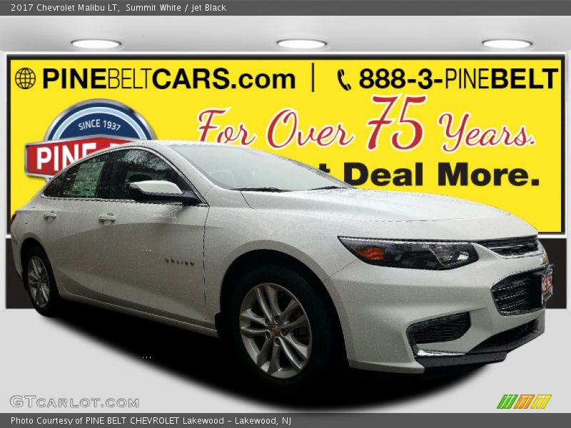 Summit White / Jet Black 2017 Chevrolet Malibu LT