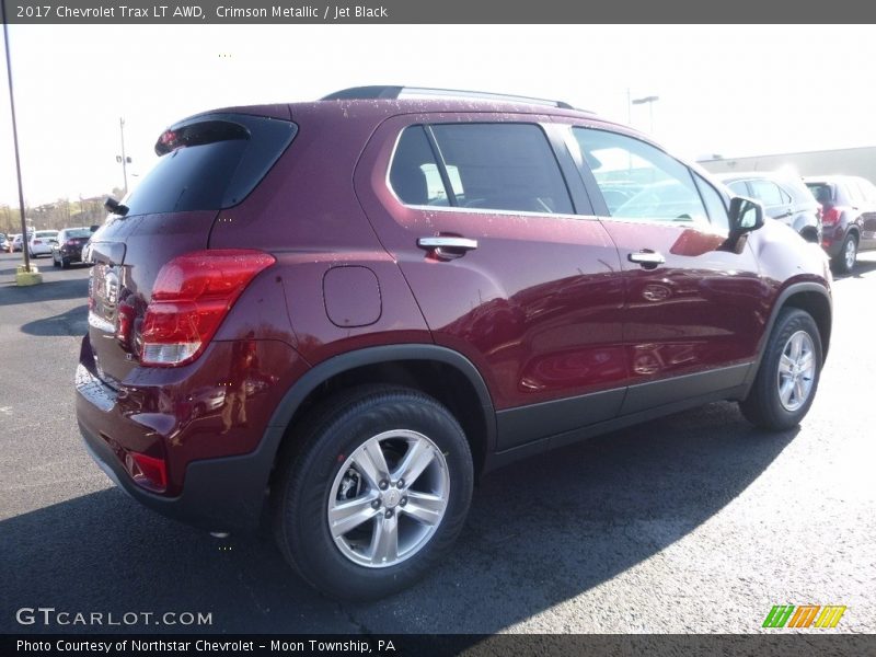 Crimson Metallic / Jet Black 2017 Chevrolet Trax LT AWD