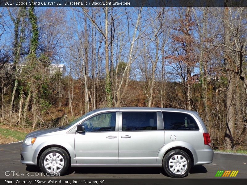 Billet Metallic / Black/Light Graystone 2017 Dodge Grand Caravan SE
