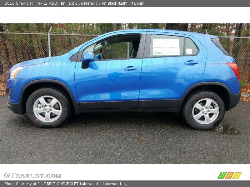 Brilliant Blue Metallic / Jet Black/Light Titanium 2016 Chevrolet Trax LS AWD