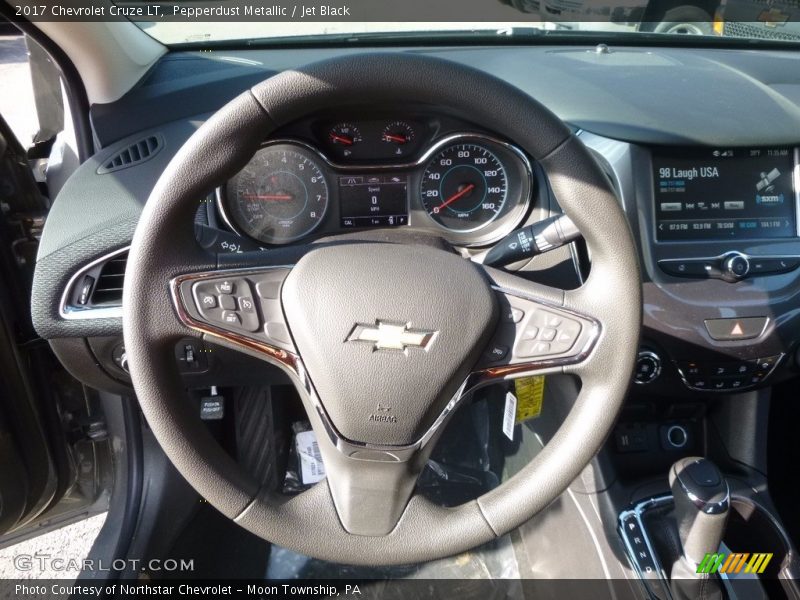 Pepperdust Metallic / Jet Black 2017 Chevrolet Cruze LT