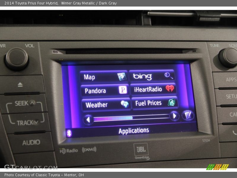 Winter Gray Metallic / Dark Gray 2014 Toyota Prius Four Hybrid