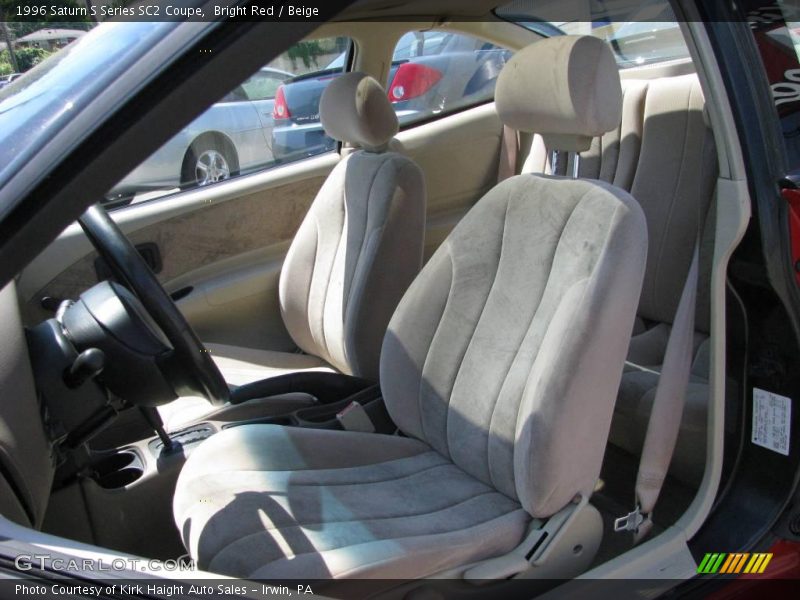 Bright Red / Beige 1996 Saturn S Series SC2 Coupe