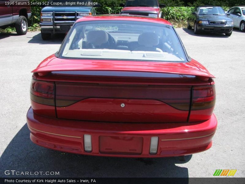 Bright Red / Beige 1996 Saturn S Series SC2 Coupe