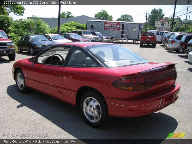Bright Red / Beige 1996 Saturn S Series SC2 Coupe